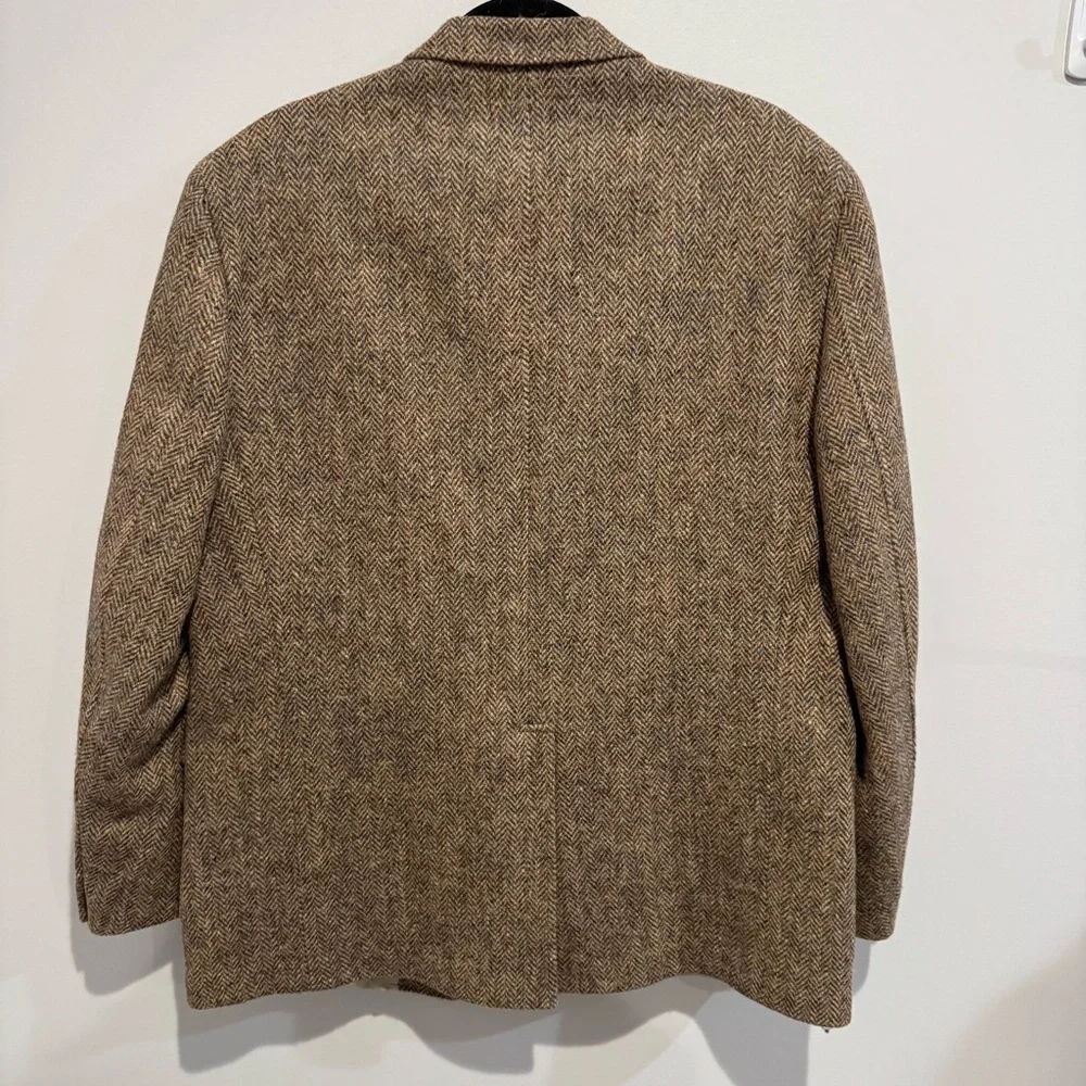 Ben Silver Charleston x Harris Tweed Wool Sport Coat Blazer‎ Size 44 XL Casual